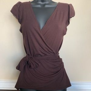 Cap sleeve wrap top